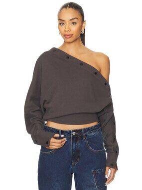 With Jean August Sweater in Charcoal Grey